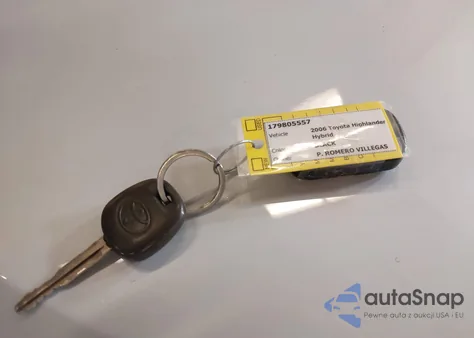 2006 Toyota Highlander Hybrid V6 z USA, uszkodzony, nr VIN JTEDW21A460012255